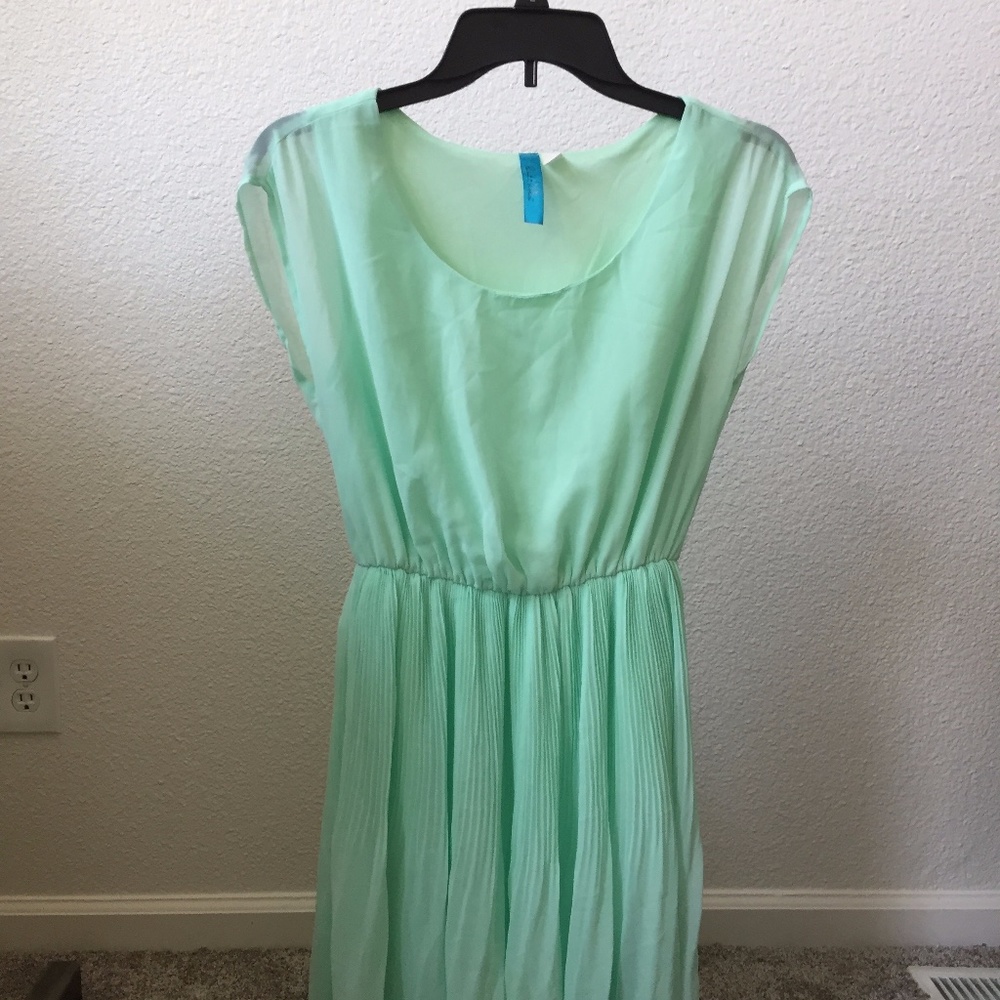 Seafoam green party dress